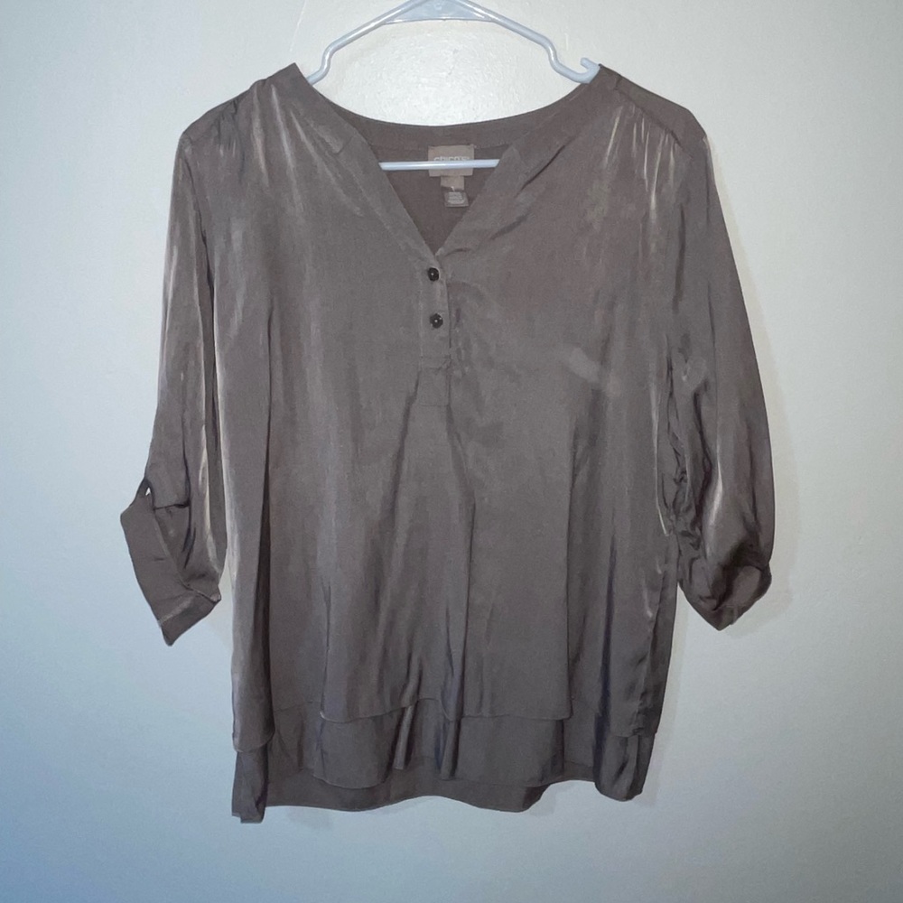 Chico’s-Gray Blouse